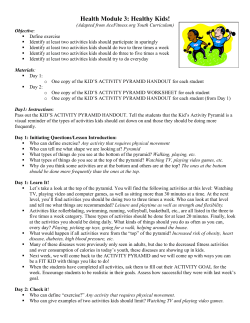 Health Module 3: Healthy Kids!