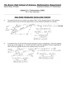 forces worksheet part 2 - answer key