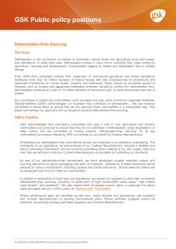 GSK Public policy positions