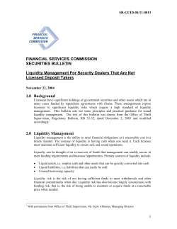 Liquidity Management - Financial Services Commission