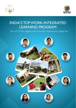 INDIA`S TOP WORK-INTEGRATED LEARNING