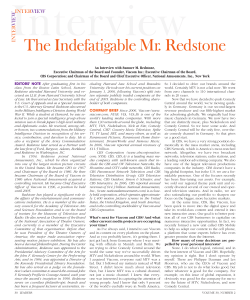 the Indefatigable Mr. redstone