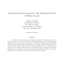 Congressional Communication: The Ideological Nature of Official E