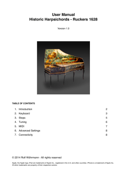 Historic Harpsichords - Ruckers 1628 Manual