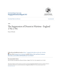 The Suppression of Dissent in Wartime