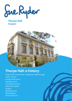 Thorpe Hall: a history