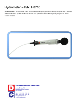 The hydrometer is an instrument used to measure the specific gravity