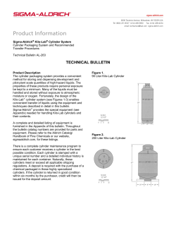 Sigma-Aldrich Kilo-Lab Cylinder System