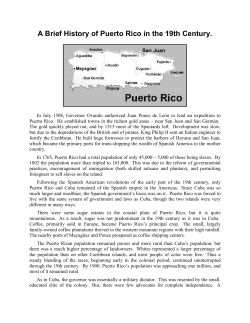 A Brief History of Puerto Rico in the 19th Century.