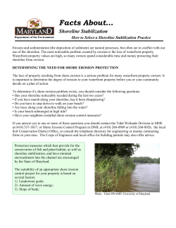 How to Select a Shoreline Stabilization Practice