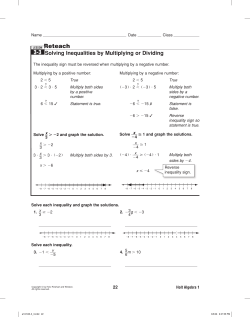 Reteach 3-3 - ASB Bangna - High School Math Courses