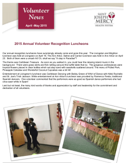 2015 Annual Volunteer Recognition Luncheons