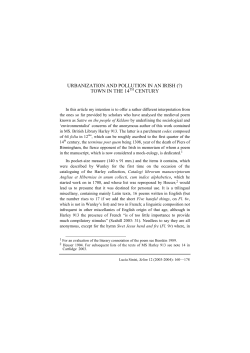 urbanization and pollution in an irish (?) town in the 14th century