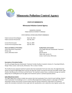 Public Notice of Intent to Reissue SDS Permit to Lutsen Mountain