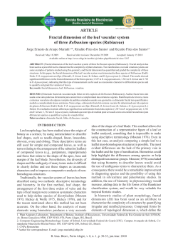 ARTICLE Fractal dimension of the leaf vascular system of