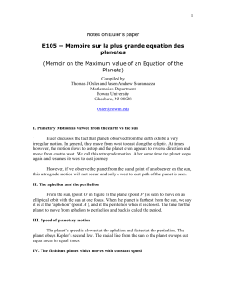 Notes on E105 - Dartmouth Math Home