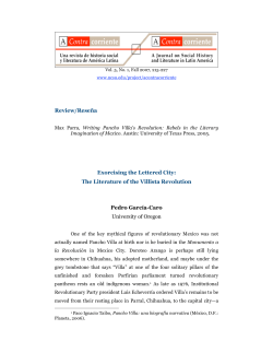 Review/Rese&ntilde;a Exorcising the Lettered City