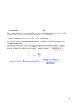 1 Coulomb`s Law