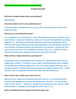 May 2014 Alumni Spotlight - Gilbert Education Foundation