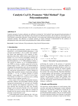 Catalytic Cs2CO3 Promotes &ldquo;Silyl Method&rdquo;