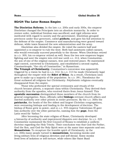 SG#24 The Later Roman Empire - White Plains Public Schools
