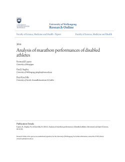 Analysis of marathon performances of disabled