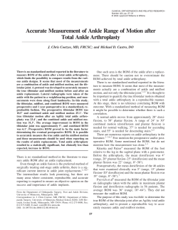 Accurate Measurement of Ankle Range of Motion after Total Ankle