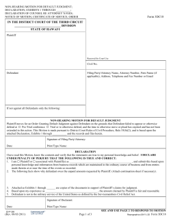Form 3DC18 IN THE DISTRICT COURT OF THE THIRD CIRCUIT