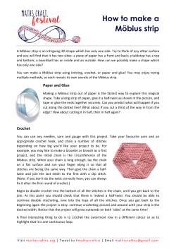 How to make a M&ouml;bius strip