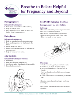 Breathe to Relax: Helpful for Pregnancy and Beyond
