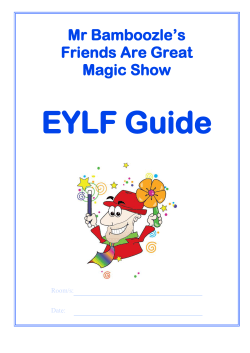Mr Bamboozle`s Friends Are Great Magic Show Room/s: Date: