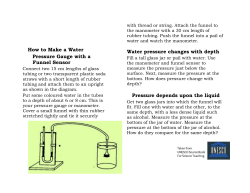 How to Make a Water Pressure Gauge with a Funnel Sensor Water