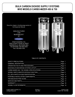 BULK CARBON DIOXIDE SUPPLY SYSTEMS MVE MODELS