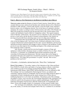 South Africa -- Brazil -- Bolivia - Know Your City