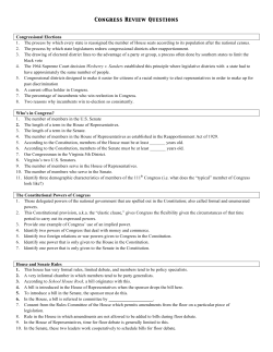 Congress Test Review Questions