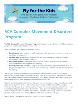 RCH Complex Movement Disorders Program