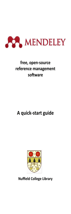 Mendeley Online Guide