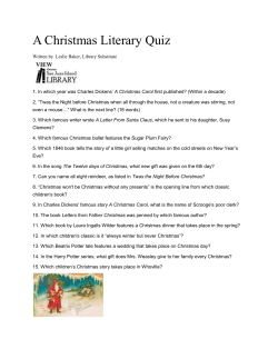 A Christmas Literary Quiz