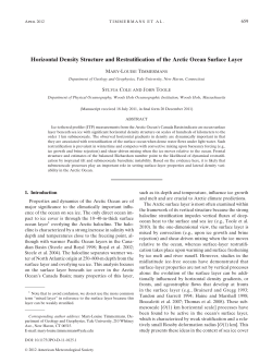 Horizontal Density Structure and Restratification of the Arctic Ocean