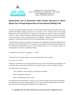 Experimental Test to Determine Cable Tension Necessary to Resist