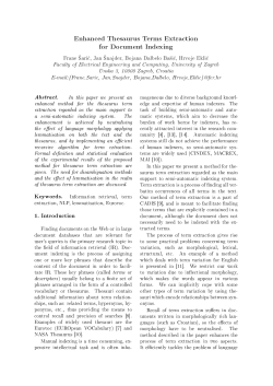 Enhanced Thesaurus Terms Extraction for Document Indexing