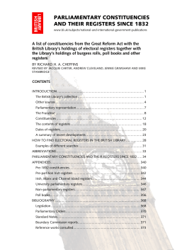Parliamentary constituencies and their registers since 1832