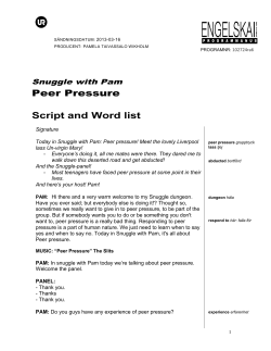 Peer Pressure Script and Word list