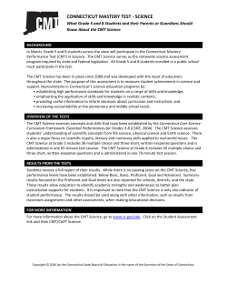 connecticut mastery test - science