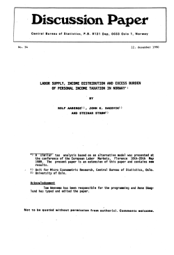 Labor supply, income distribution and excess burden of personal