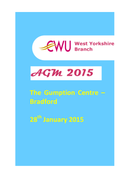 Inside This Issue - CWU West Yorkshire Branch
