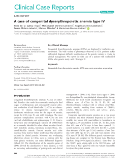 A case of congenital dyserythropoietic anemia type IV