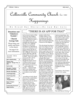 Collinsville Community Church Est. 1930 Happenings