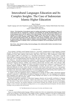 Intercultural Languages Education and Its Complex Insights: The