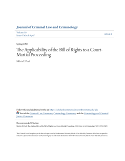 The Applicability of the Bill of Rights to a Court